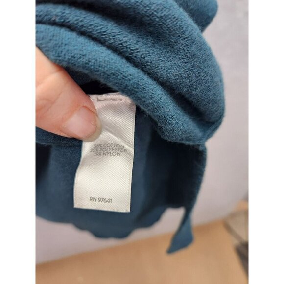 J. Jill Teal Long Sleeve Sweater Petite Cotton Blend Womens Professional Knitwea - Picture 3 of 5